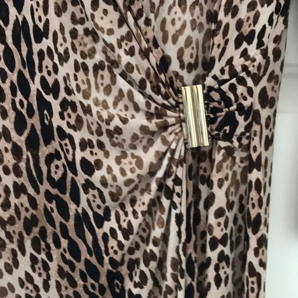 Calvin Klein Leopard Wrap Dress - Picture 7 of 8